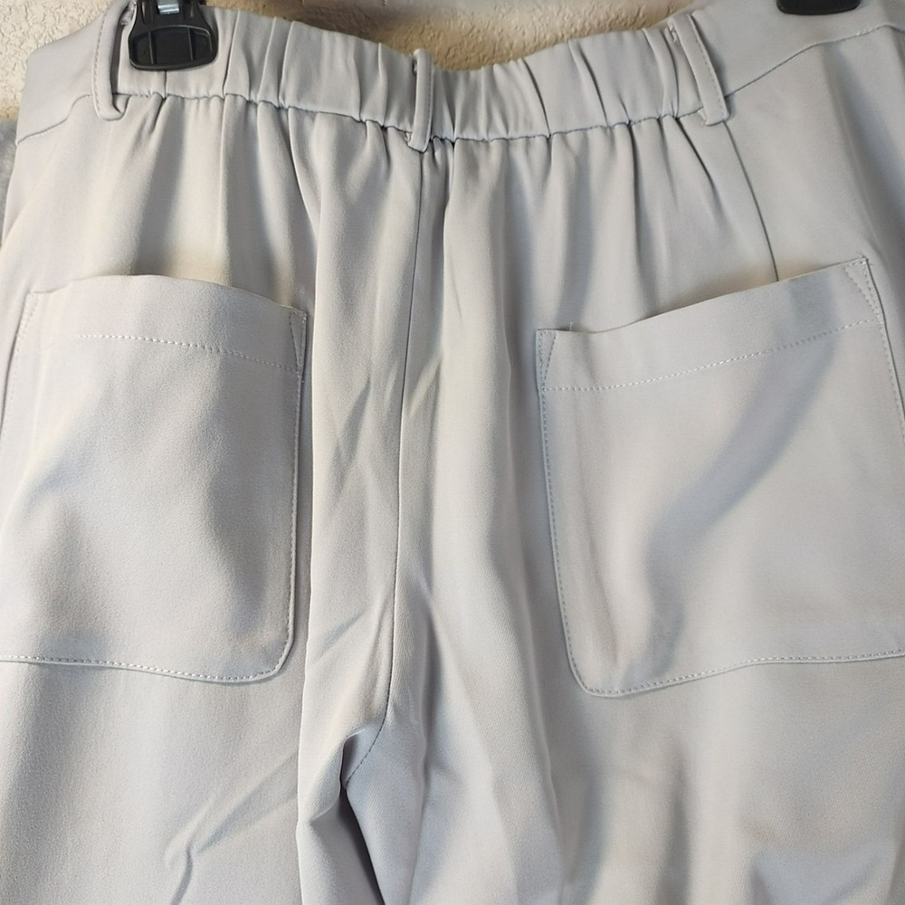 Area Stars Womens Wide Leg Trousers Light Grey Elastic Back Pants Size M NEW - Picture 10 of 11